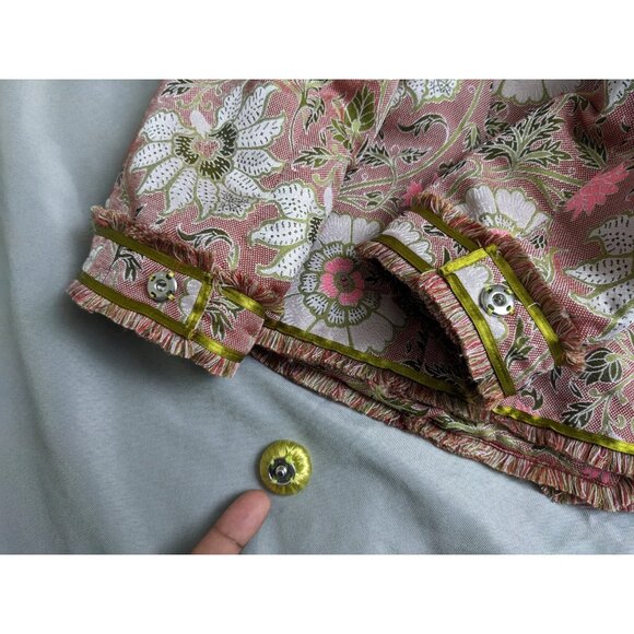 Etcetera Blazer Pink Floral Victorian Baroque Bohemian Jacket Womens Size 4 - Picture 9 of 16